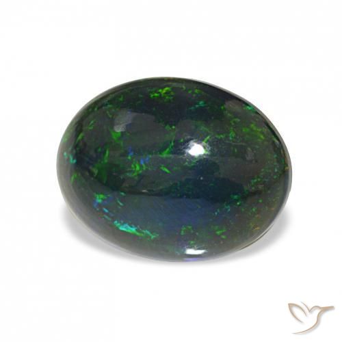 Opala negra Multicolorido Natural 2.61ct, oval, Opaco