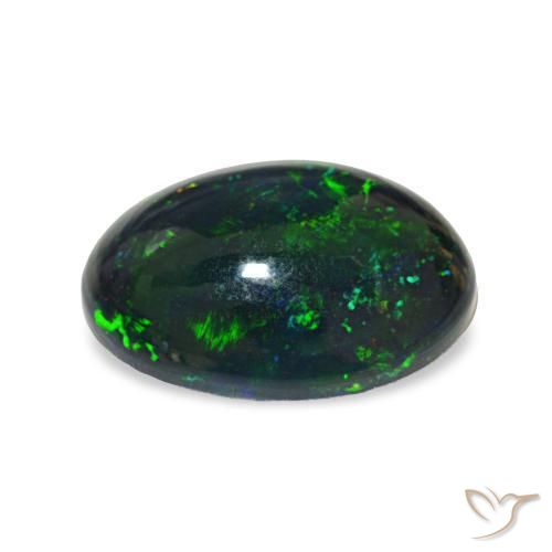 Opala negra Multicolorido Natural 2.61ct, oval, Opaco