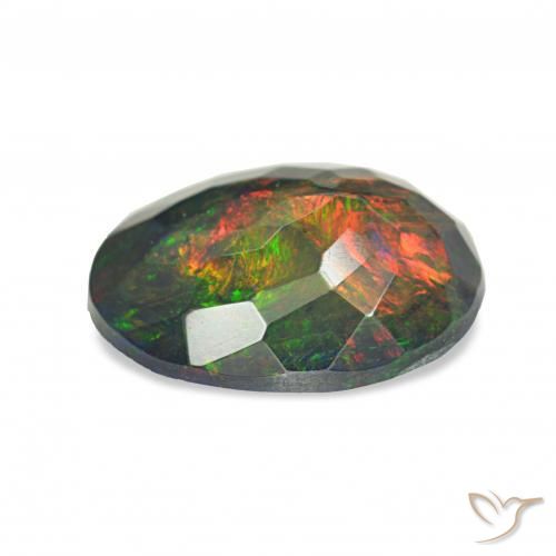 Opala negra Multicolorido Natural 1.60ct, oval, Opaco