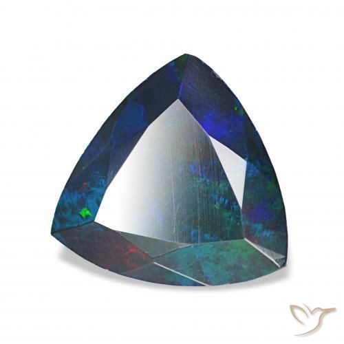 Opala negra Multicolorido Natural 1.16ct, Trilhão, Opaco
