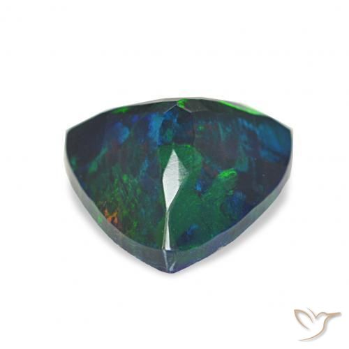 Opala negra Multicolorido Natural 1.16ct, Trilhão, Opaco