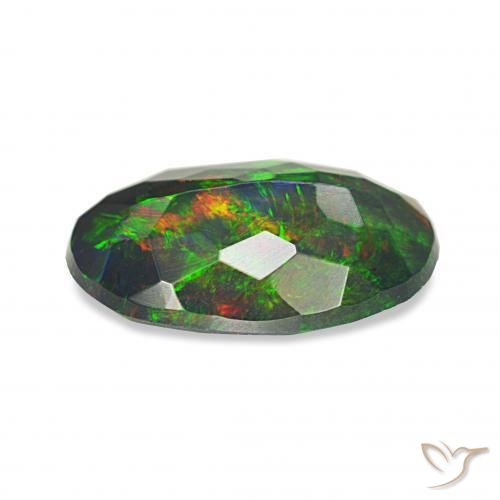 Opala negra Multicolorido Natural 1.48ct, oval, Opaco