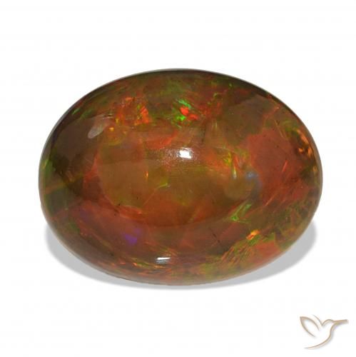 Opala negra Multicolorido Natural 14.18ct, oval, Opaco