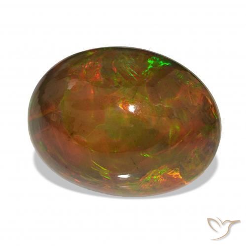 Opala negra Multicolorido Natural 14.18ct, oval, Opaco