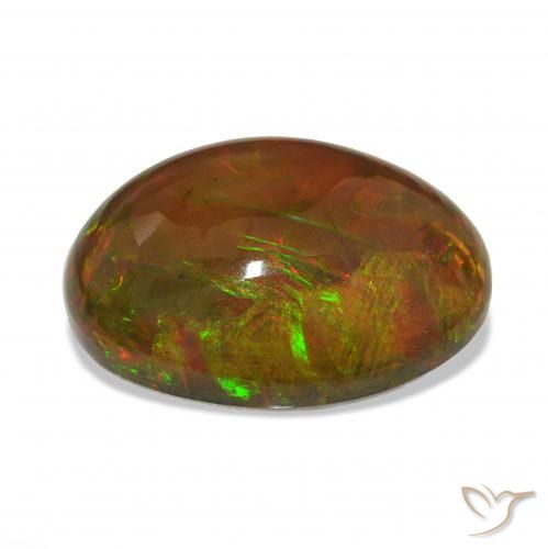 Opala negra Multicolorido Natural 14.18ct, oval, Opaco