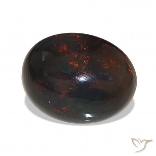 Opala negra Multicolorido Natural 5.11ct, oval, Opaco