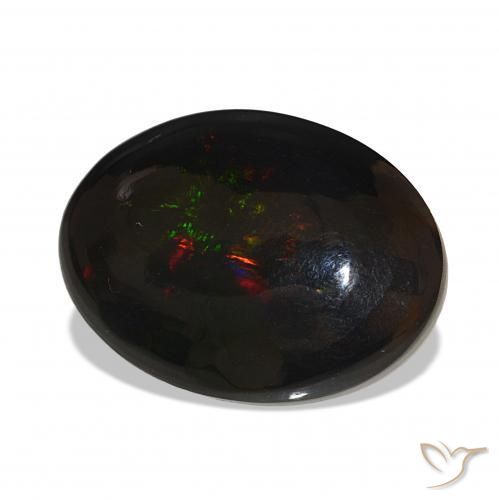 Opala negra Multicolorido Natural 8.91ct, oval, Opaco