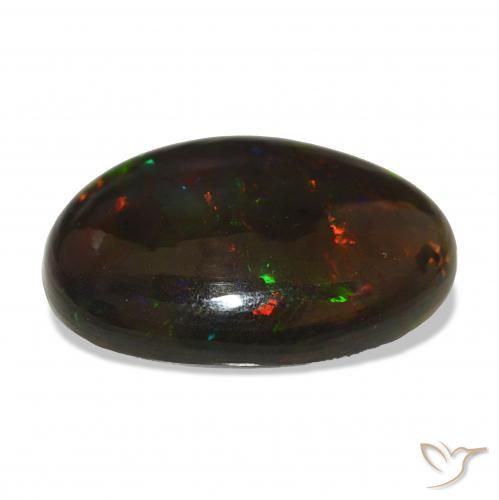 Opala negra Multicolorido Natural 13.11ct, oval, Opaco