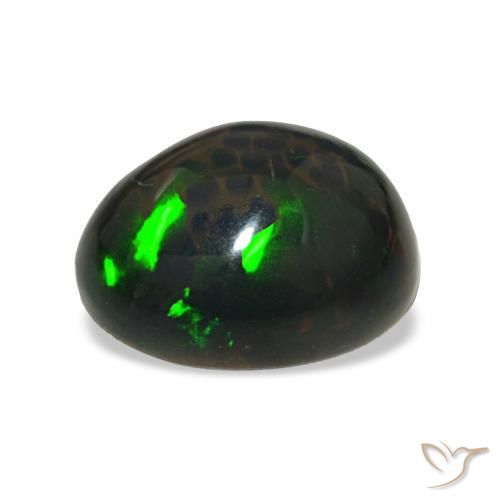 Opala negra Multicolorido Natural 4.67ct, oval, Opaco