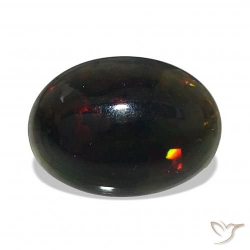 Opala negra Multicolorido Natural 2.37ct, oval, Opaco