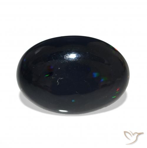 Opala negra Multicolorido Natural 4.51ct, oval, Opaco