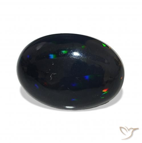 Opala negra Multicolorido Natural 4.51ct, oval, Opaco