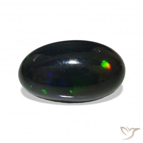 3.00ct Multicolorido Opala negra, oval, Opaco