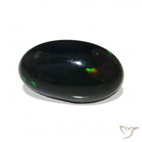 Opala negra Multicolorido Natural 3.00ct, oval, Opaco