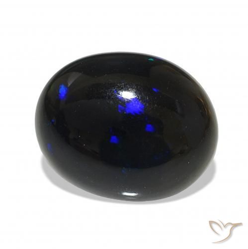 Opala negra Multicolorido Natural 3.38ct, oval, Opaco