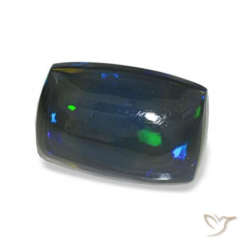 Opala negra Multicolorido Natural 2.77ct, Almofada, Transparente