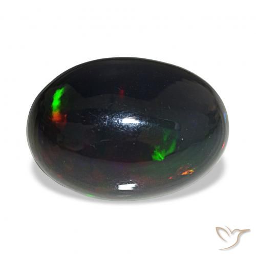 Opala negra Multicolorido Natural 3.41ct, oval, Opaco