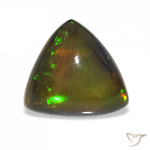 Opala negra Multicolorido Natural 3.00ct, Trilhão, Transparente