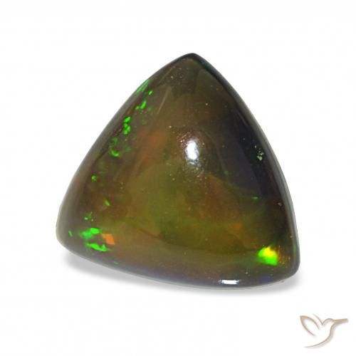 Opala negra Multicolorido Natural 3.00ct, Trilhão, Transparente