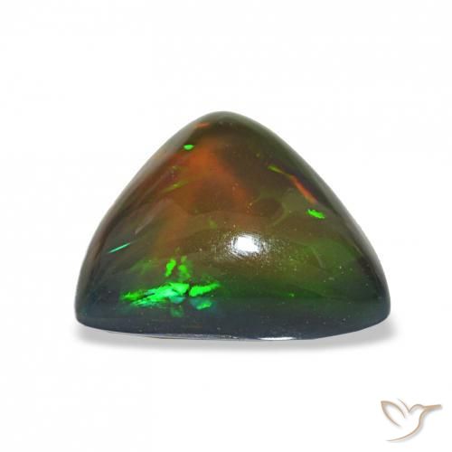 Opala negra Multicolorido Natural 3.00ct, Trilhão, Transparente