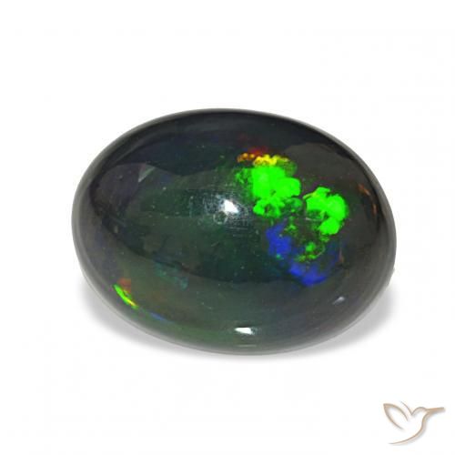 Opala negra Multicolorido Natural 3.56ct, oval, Opaco