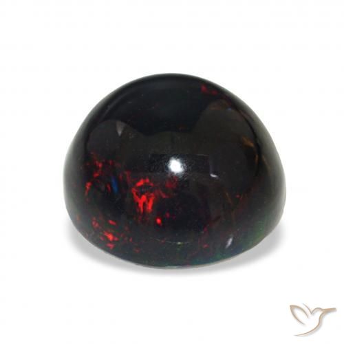 Opala negra Multicolorido Natural 3.82ct, Redondo, Opaco