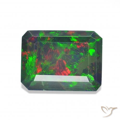 1.58ct Multicolorido Opala negra, Corte Esmeralda, Opaco