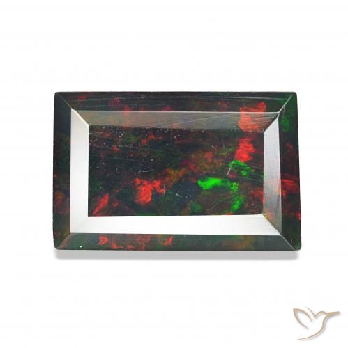 Opala negra Multicolorido Natural 1.30ct, baguete, Opaco