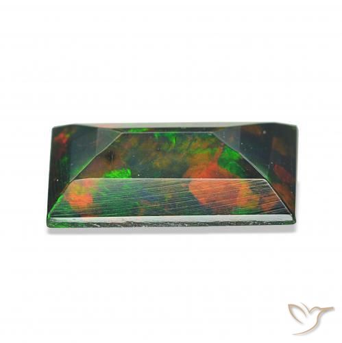 Opala negra Multicolorido Natural 1.30ct, baguete, Opaco