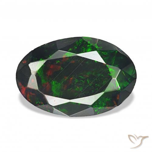 1.50ct Multicolorido Opala negra, oval, Opaco