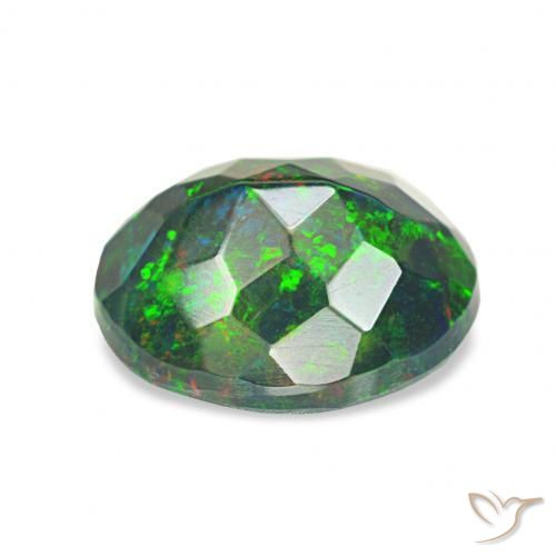 Opala negra Multicolorido Natural 1.19ct, oval, Opaco