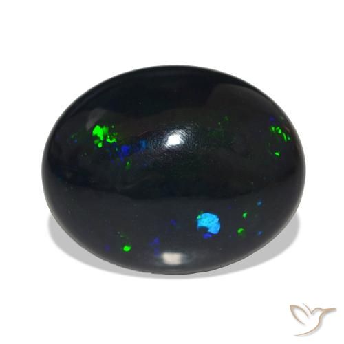 11.99ct Multicolorido Opala negra Pedras Preciosas, oval, Opaco