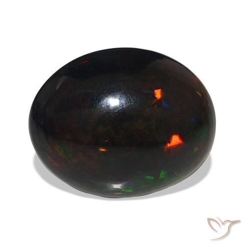 Opala negra Multicolorido Natural 9.65ct, oval, Opaco