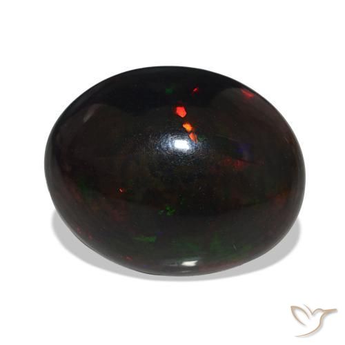 Opala negra Multicolorido Natural 9.65ct, oval, Opaco