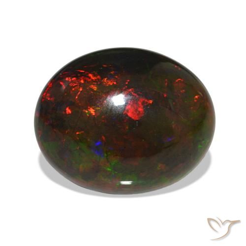 Opala negra Multicolorido Natural 10.15ct, oval, Opaco