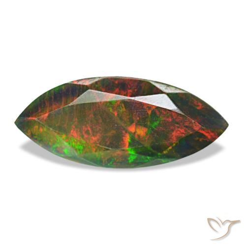 1.58ct multicolorido opala negra, marquise, translúcido