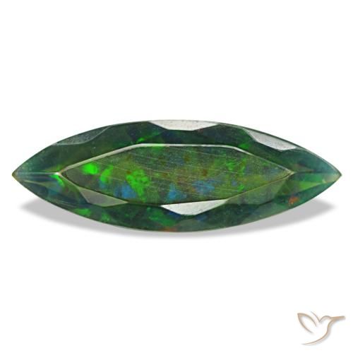 2.17ct multicolorido opala negra, marquise, translúcido