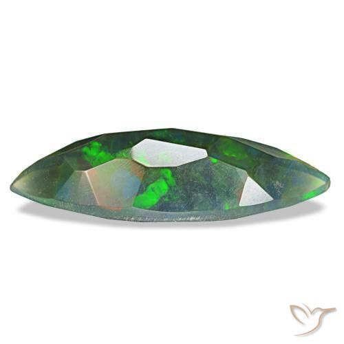 Opala negra multicolorido natural 2,17ct, marquise, translúcido