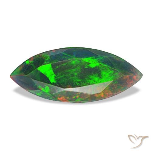 1.50ct multicolorido opala negra, marquise, opaco