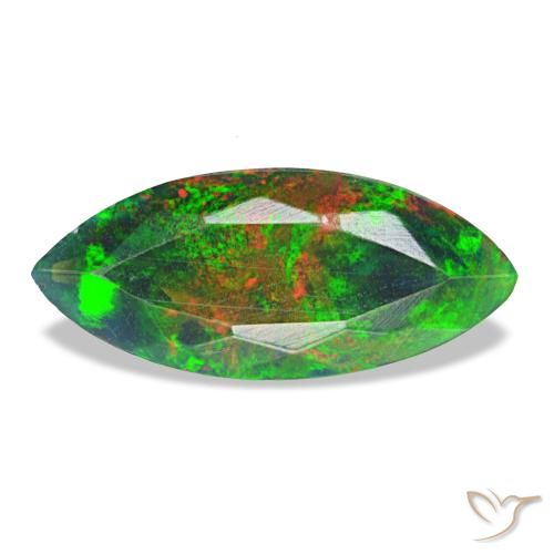 1.44ct multicolorido opala negra, marquise, opaco