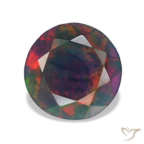 1.18ct multicolorido opala negra, redondo, opaco