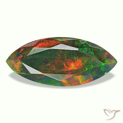 1.49ct multicolorido opala negra, marquise, opaco
