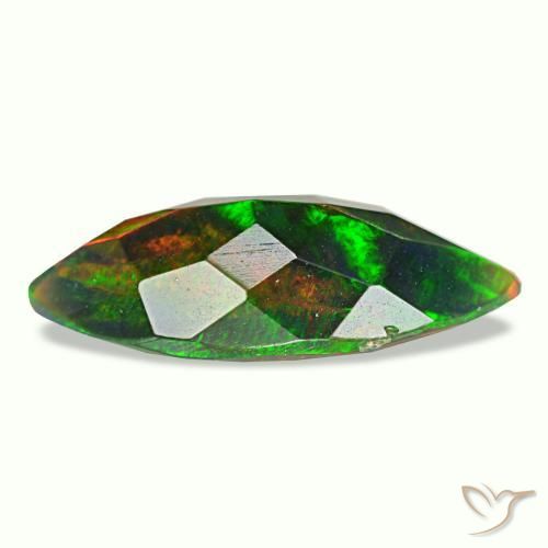 Opala negra multicolorido natural 1,49ct, marquise, opaco
