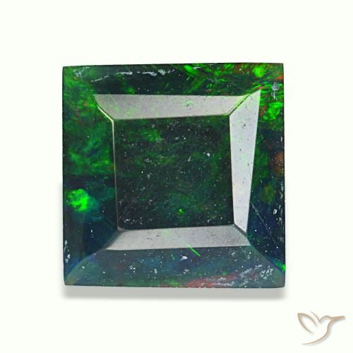 1.57ct multicolorido opala negra, quadrado, opaco