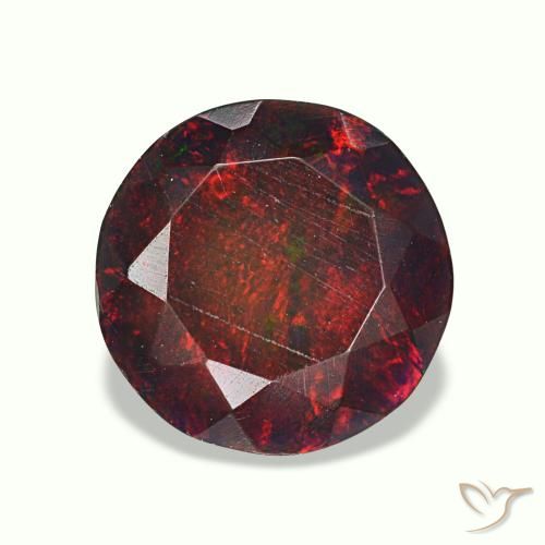 1.33ct multicolorido opala negra, redondo, opaco