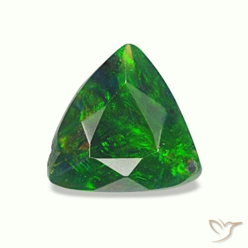 0.42ct multicolorido opala negra, trillion, opaco