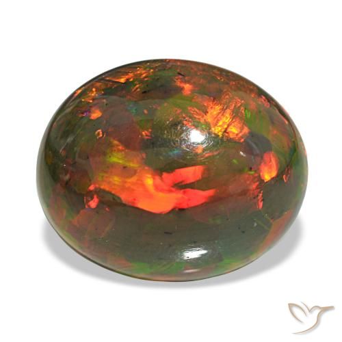10.13ct multicolorido opala negra, oval, opaco