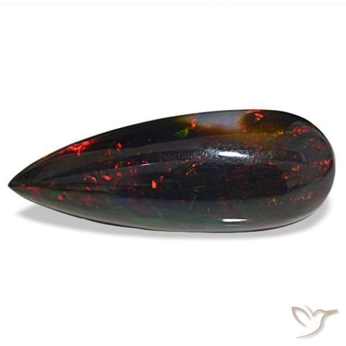 32.18ct multicolorido opala negra, formato de pêra, opaco