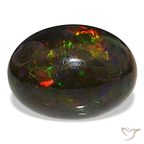 18.89ct multicolorido opala negra, oval, opaco