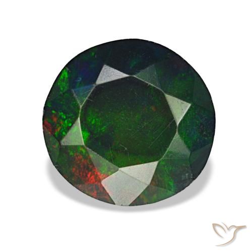 1.08ct multicolorido opala negra, redondo, opaco